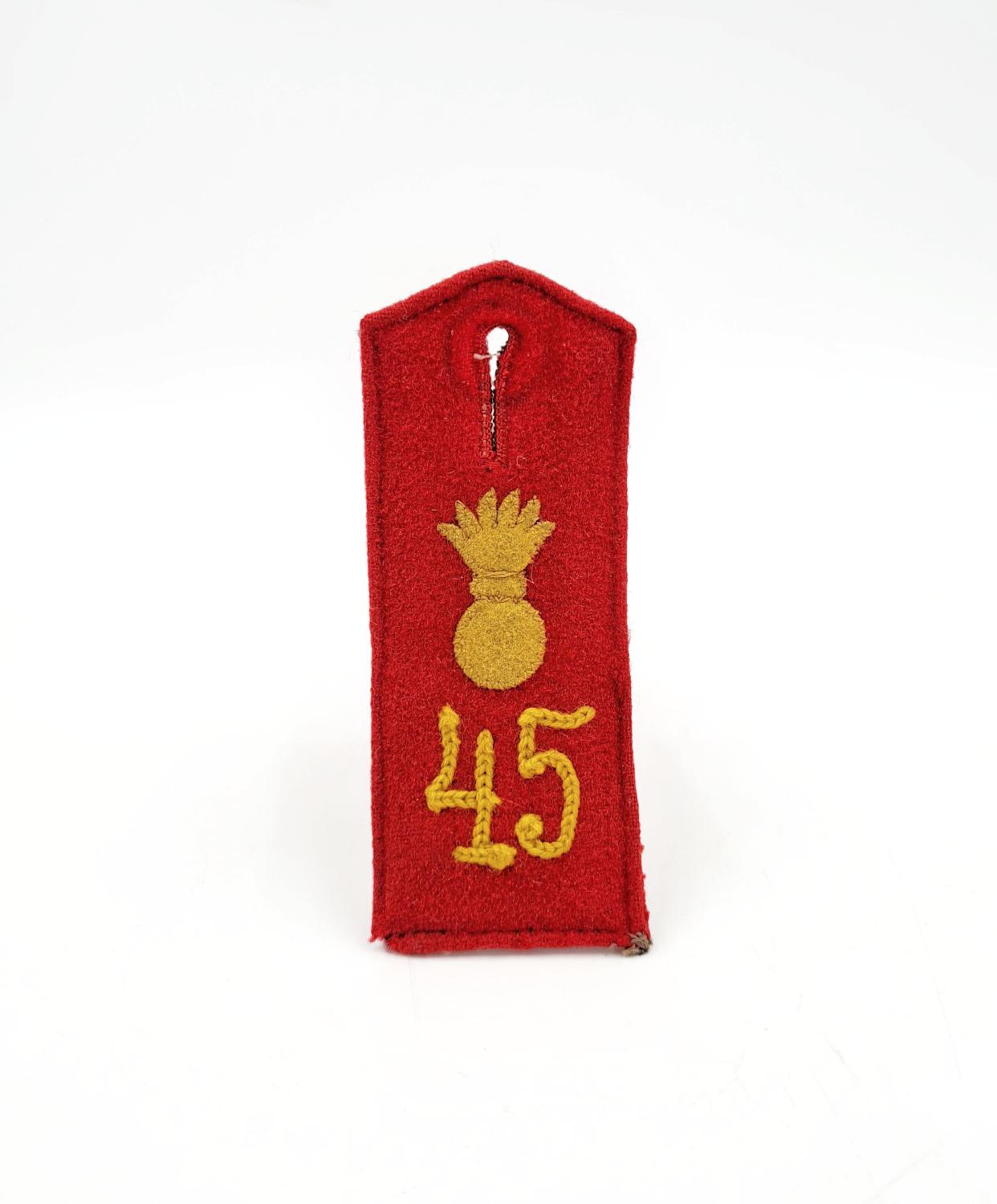 militaria : Patte d'épaule M.15 Lauenburgische Feldartillerie-Regiment Nr.45
