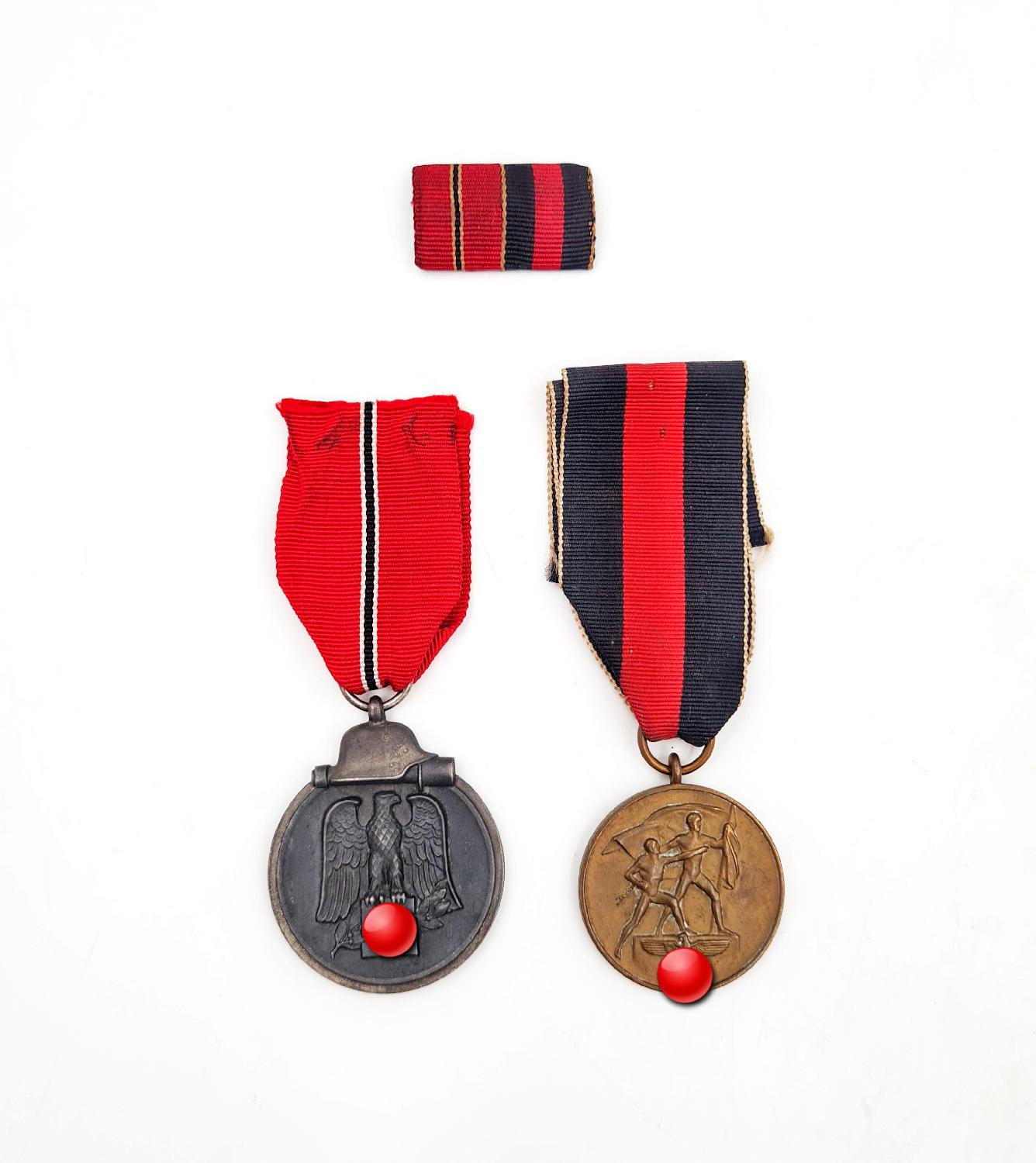 militaria : Médaille Front de l'Est + Annexion des Sudètes et rappel