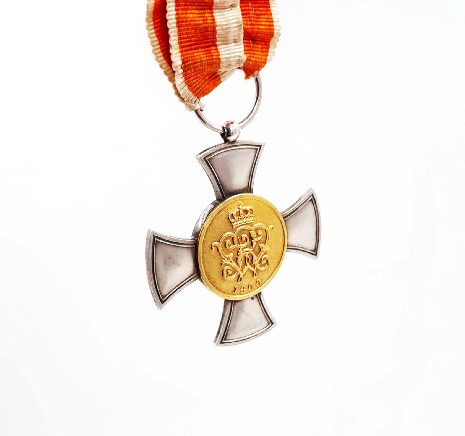 militaria : Croix allemande décoration d'honneur 1900 Argent