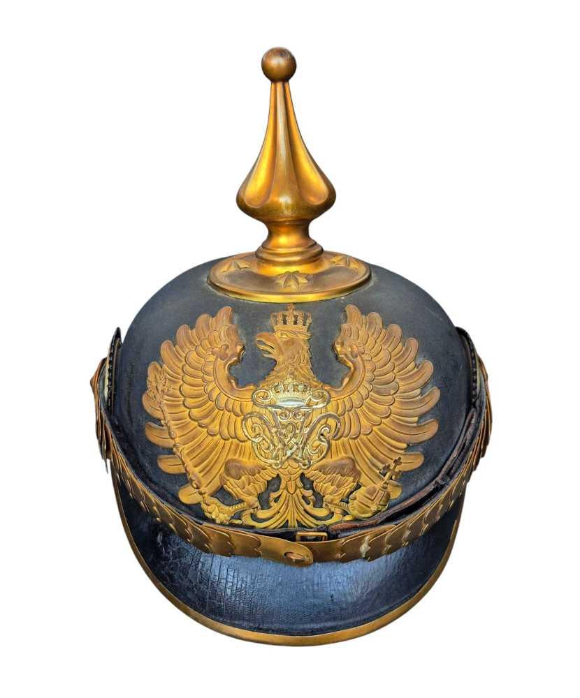 militaria : Casque à pointe d'officier du service des douanes