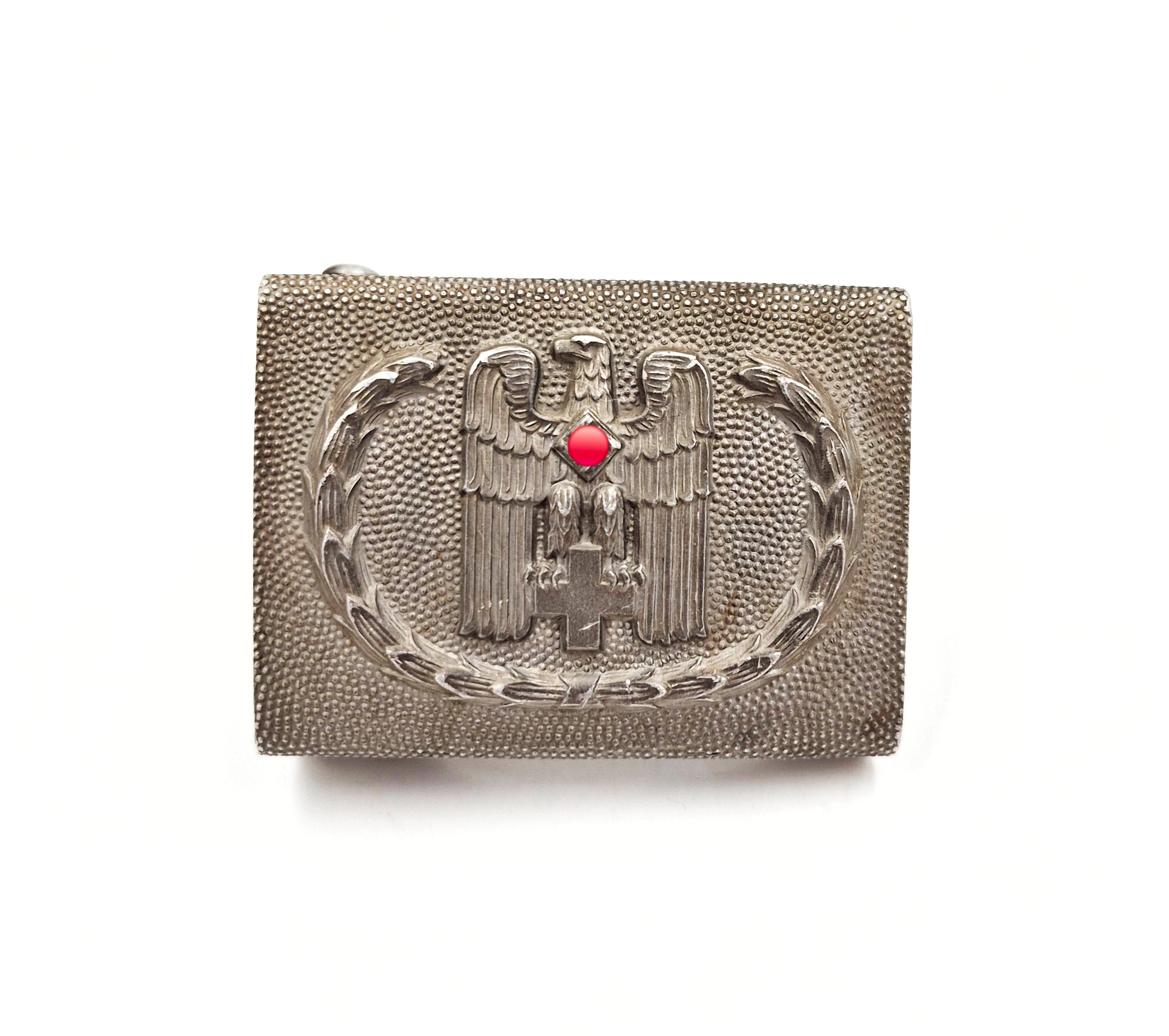 militaria : Boucle de ceinturon DRK aluminium 