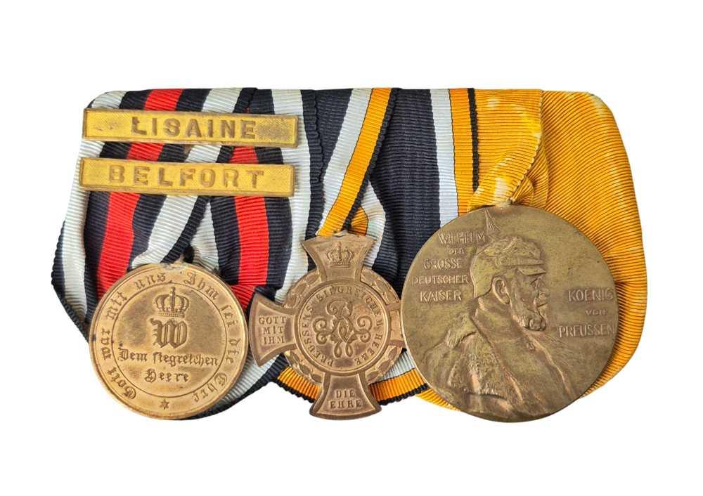 militaria : Barette décorations guerre 1870 - 1871