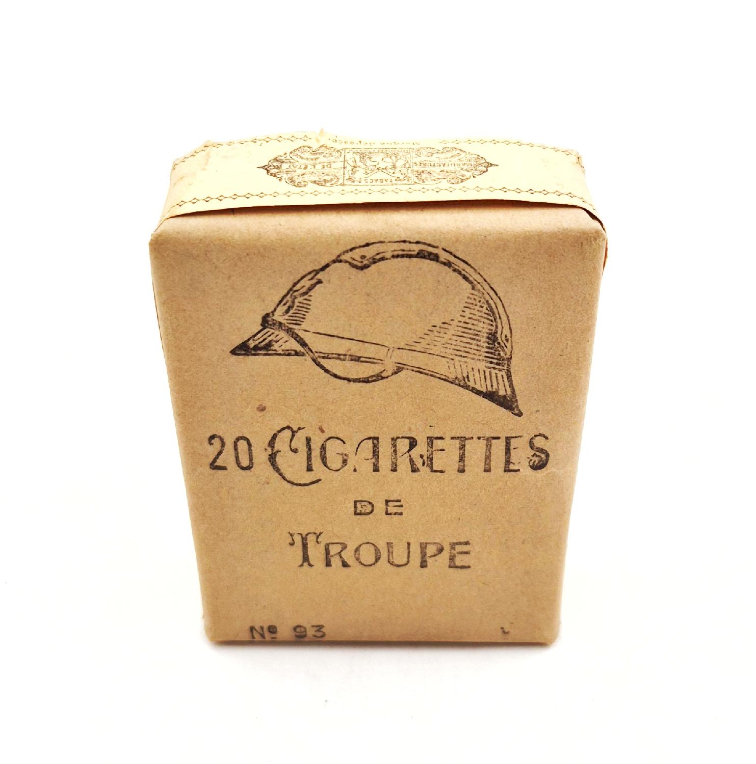 militaria : Paquet de cigarette de troupe avec Adrian modèle 15