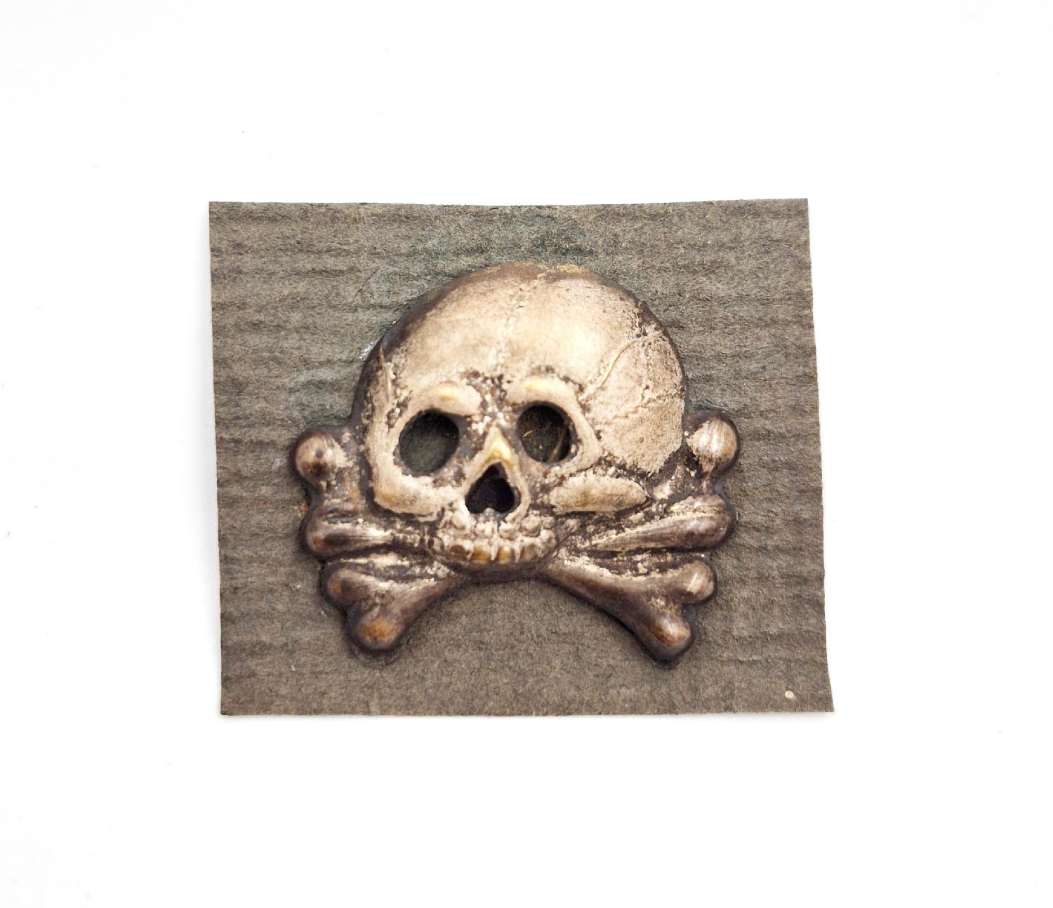 militaria : Totenkopf Allemand WWI Mütze / Schirmmütze (2)