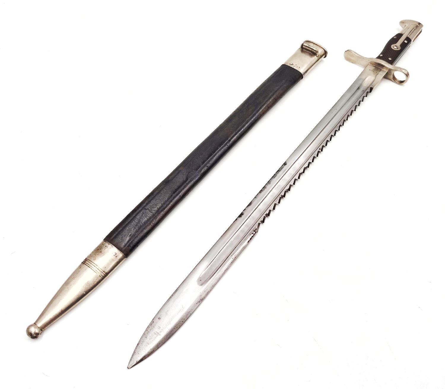 militaria : Rare baïonnette suisse 1878 pour troupe sanitaire, musiciens