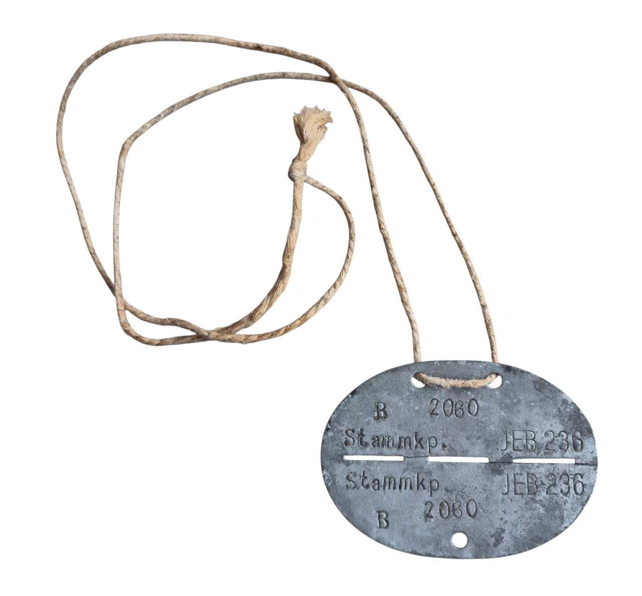 militaria : Plaque d'identité allemande WW2 