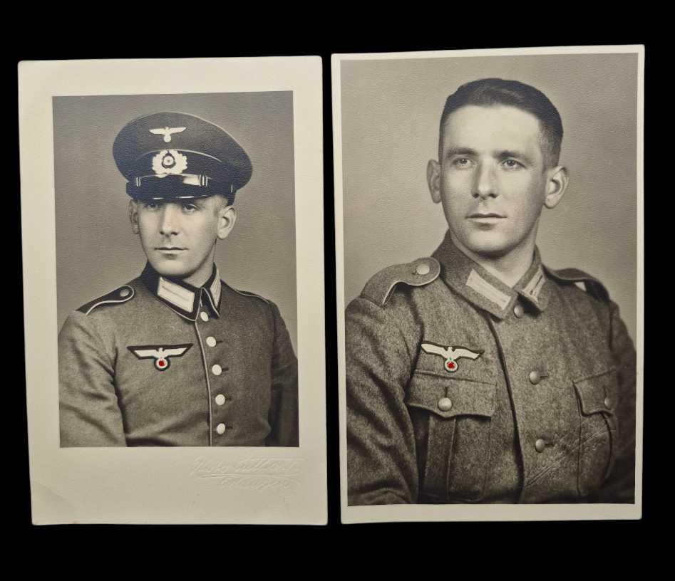 militaria : 2 portrait du même homme Wehrmacht