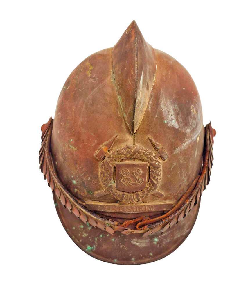 militaria : Casque pompier Elsaß-Lothringen 