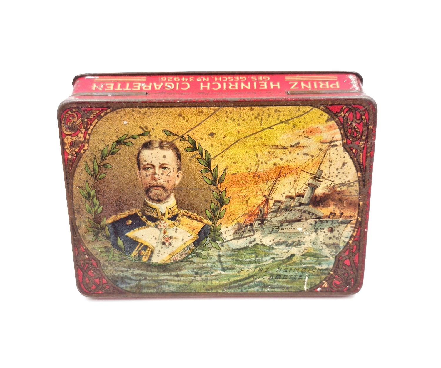 militaria : Boîte de cigarettes allemandes WWI Prince Heinrich