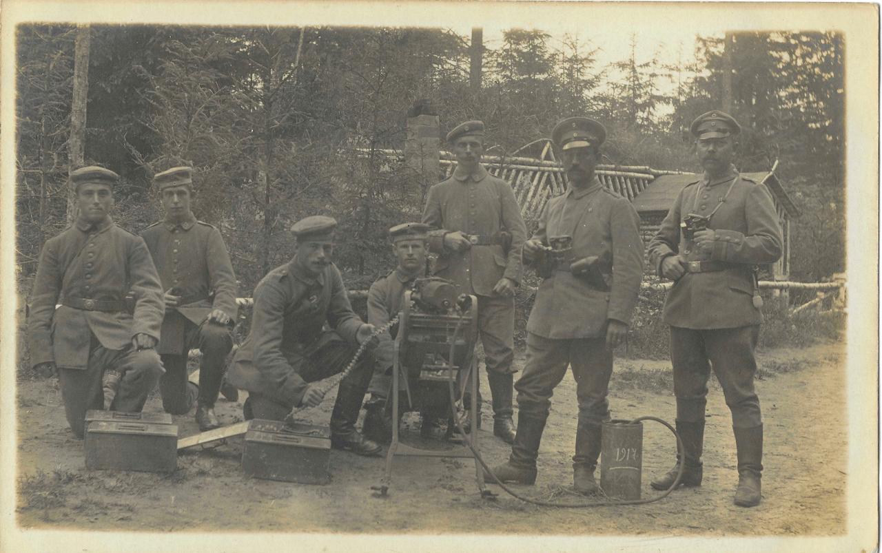 militaria : Photo WWI mitrailleurs allemands MG 08