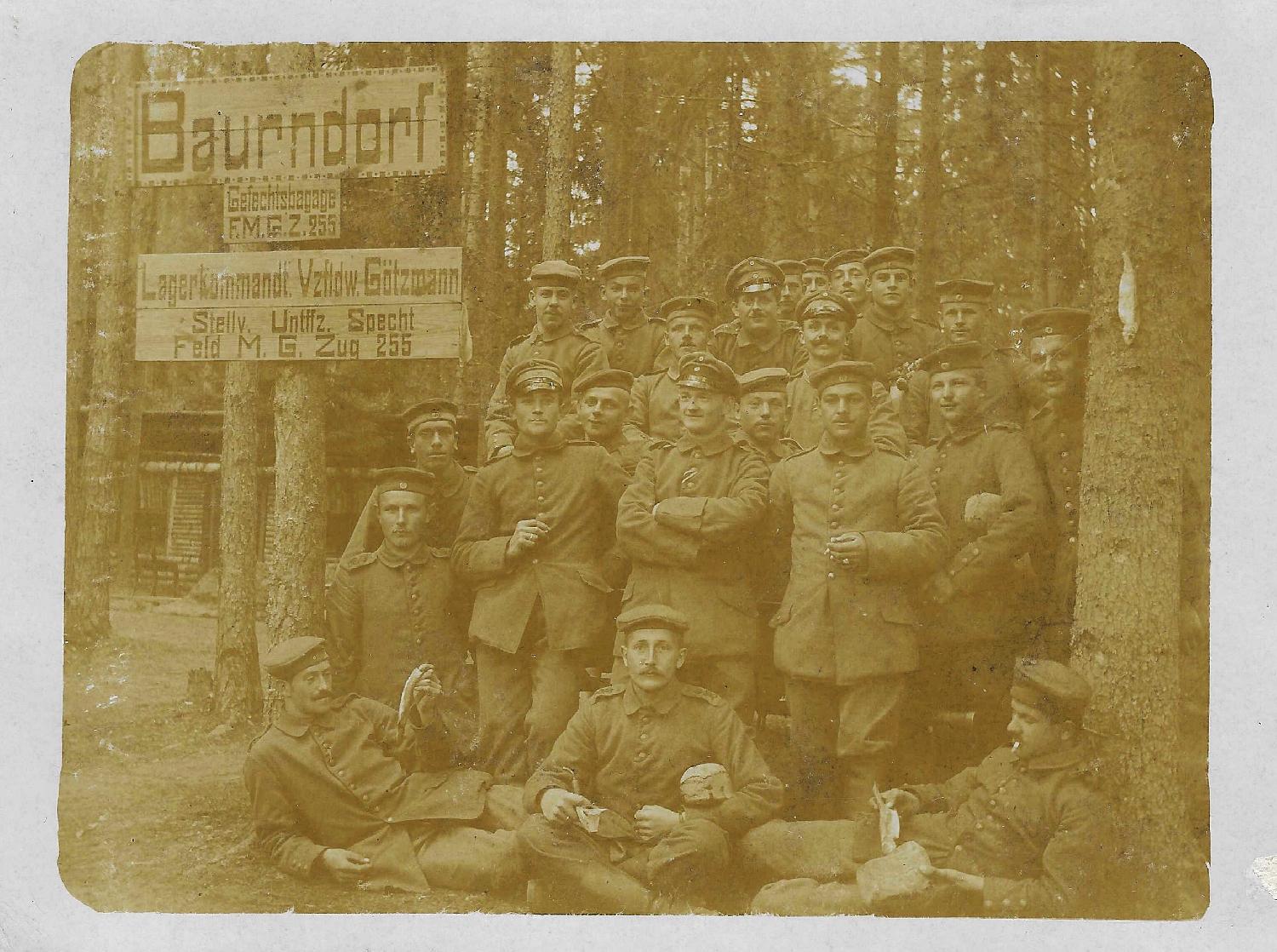 militaria : Photo allemande WW1 FMG Zug 255