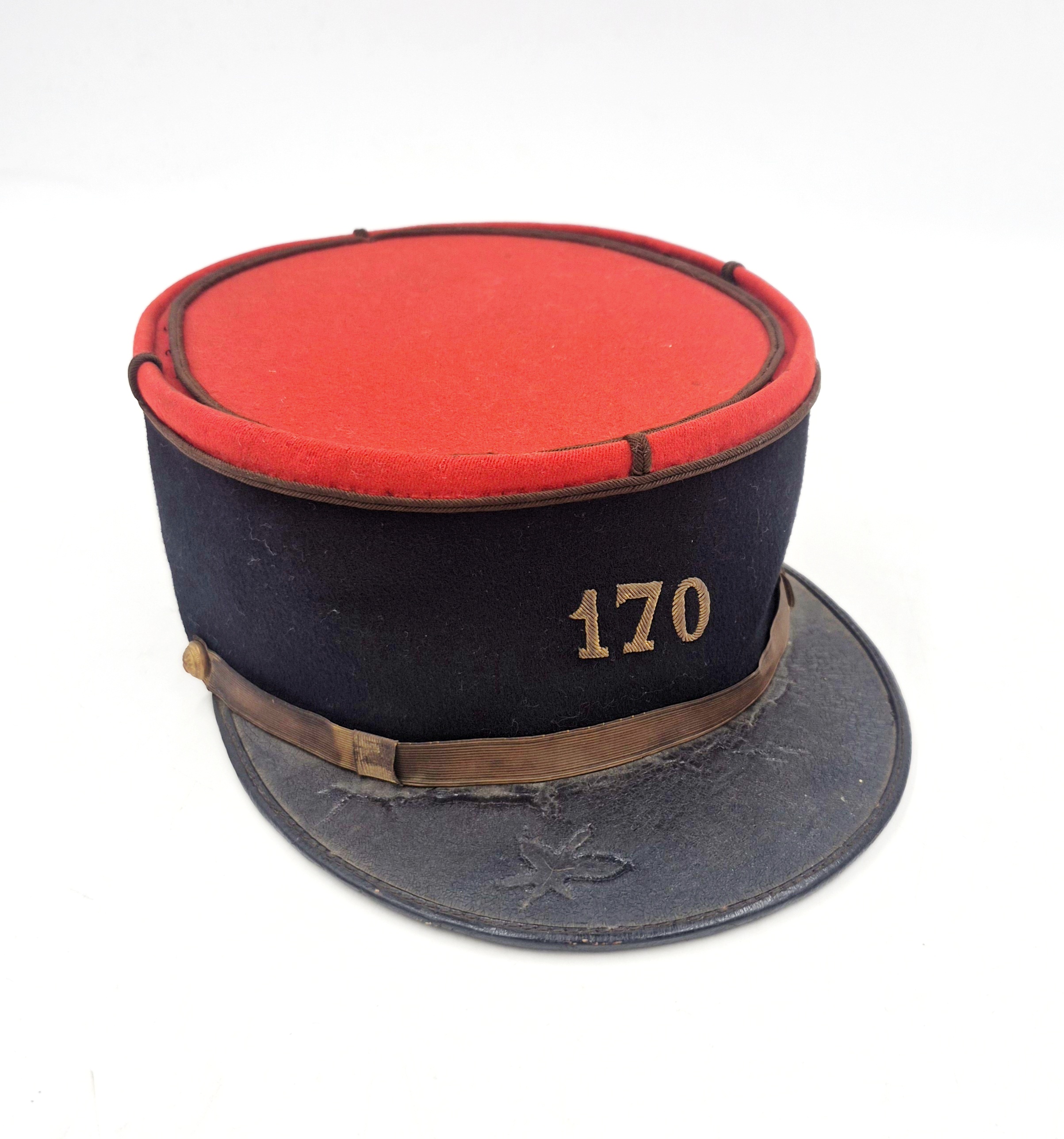 militaria : Képi 170 RI France 40 Vosges, Forbach, Aisne