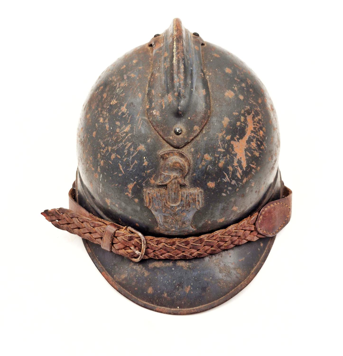 militaria : Casque Adrian Officier Génie insigne 1er Type