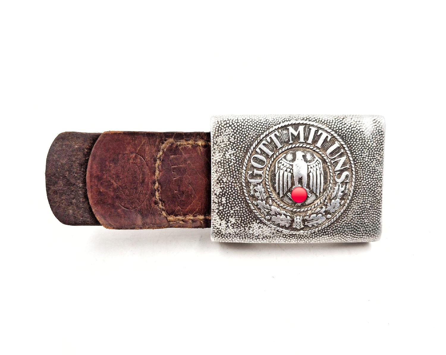 militaria : Boucle de ceinturon Wehrmacht précoce Aluminium 1936
