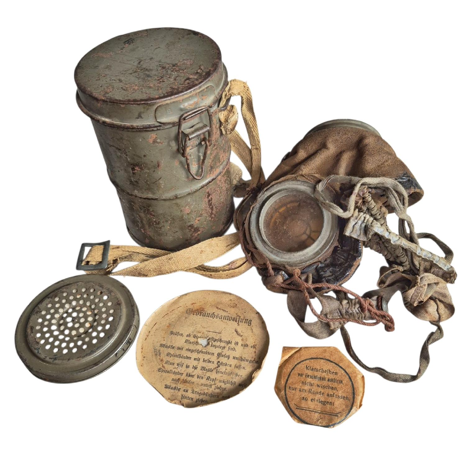 militaria : Ledermaske allemand WWI