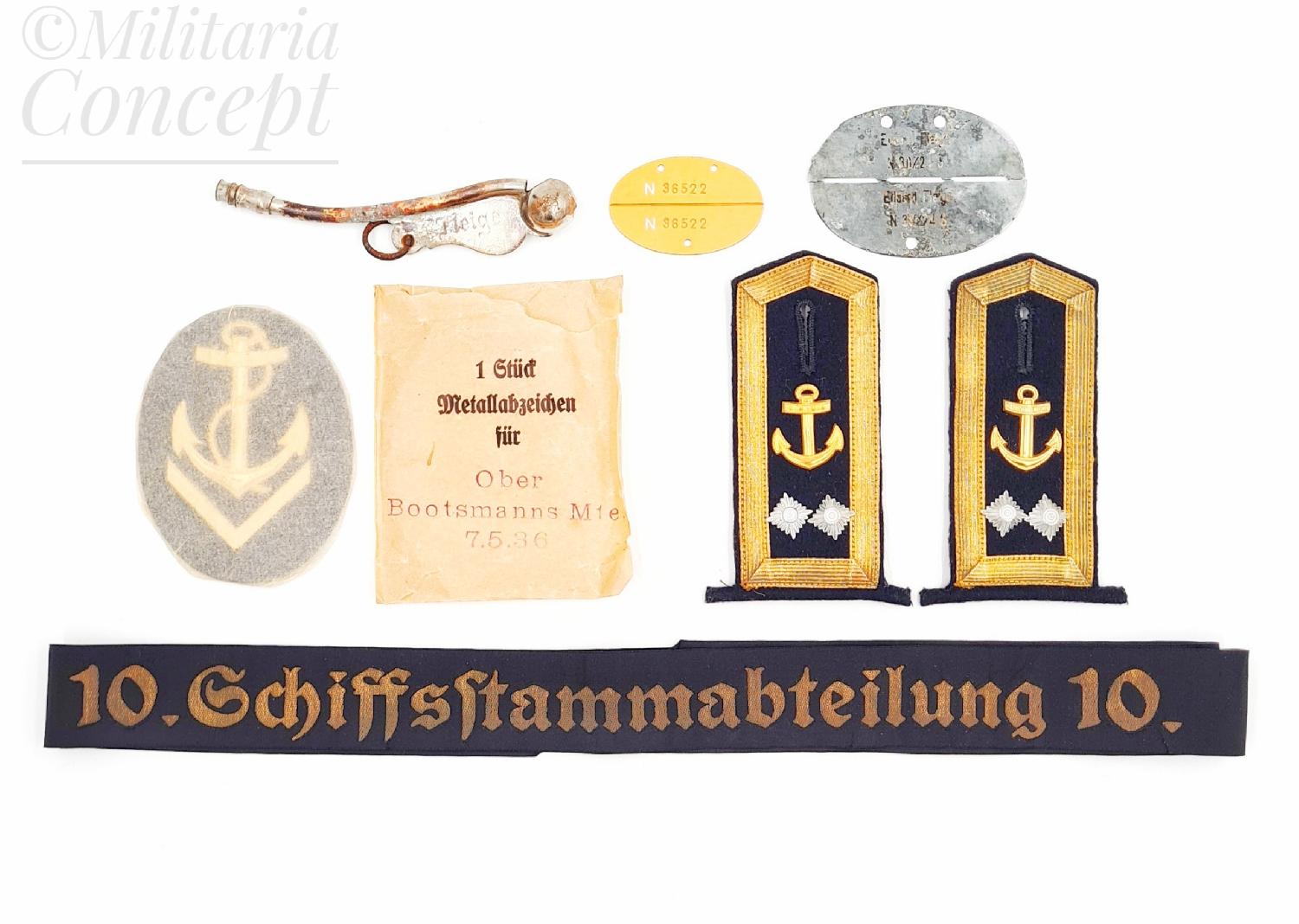 militaria : Lot Kriegsmarine d'un Malgré Nous Alsacien